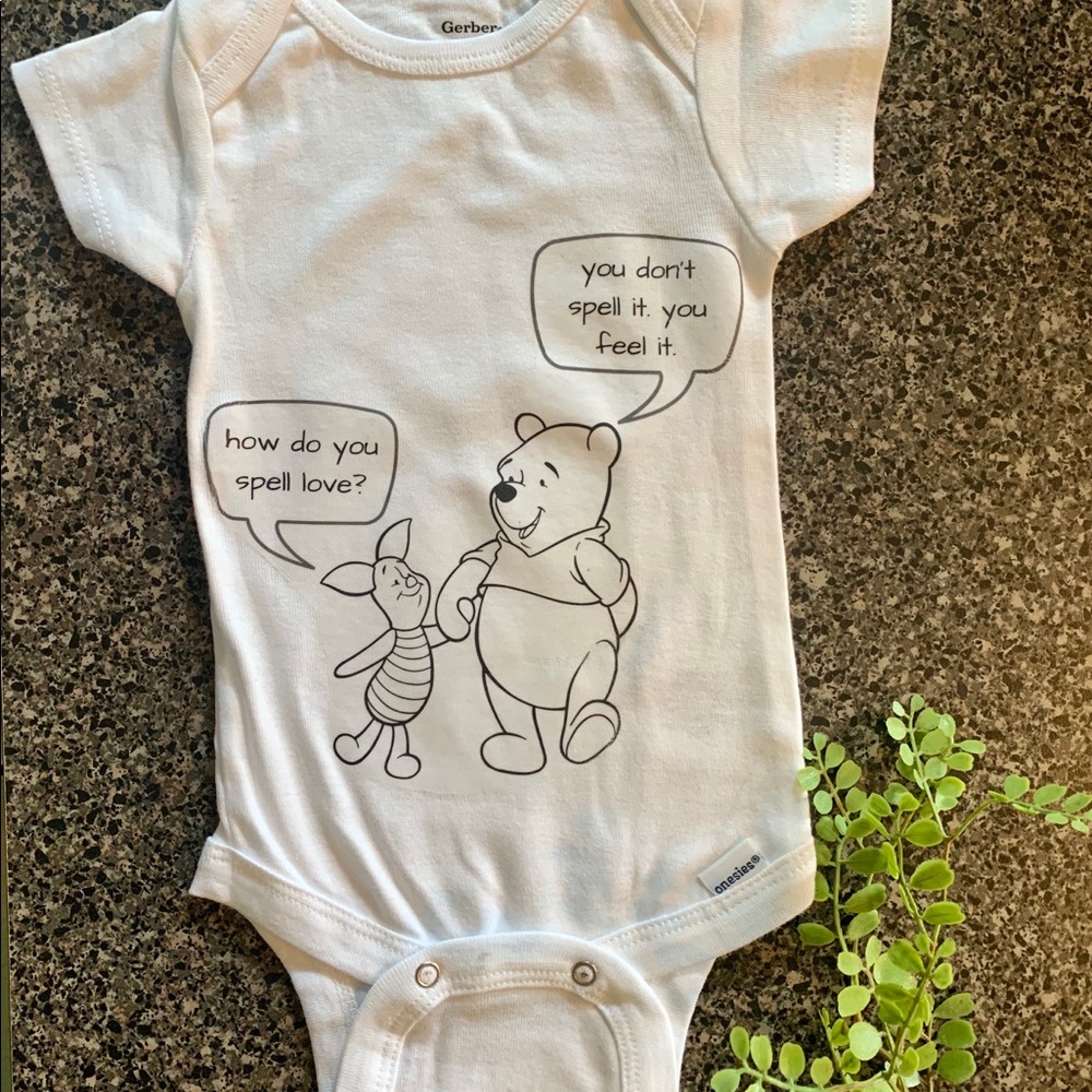 Cute Winnie the Pooh Baby Onesie